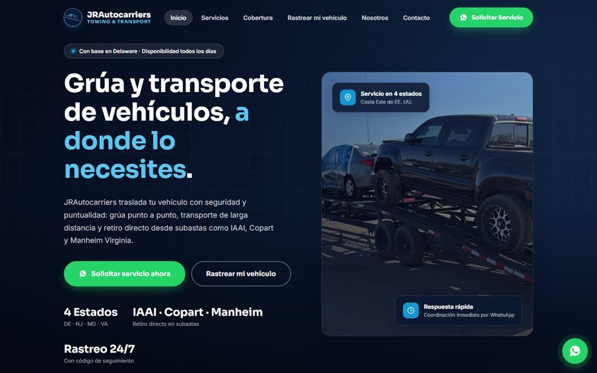 JR Autocarriers website