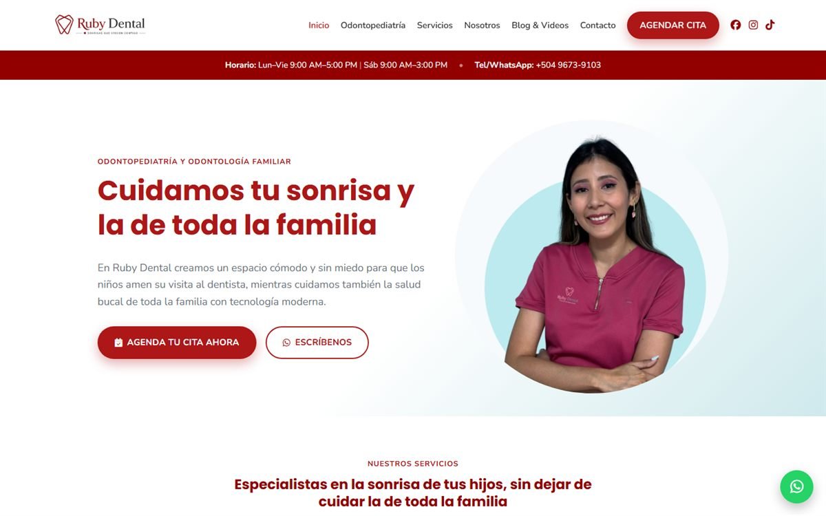 Ruby Dental website